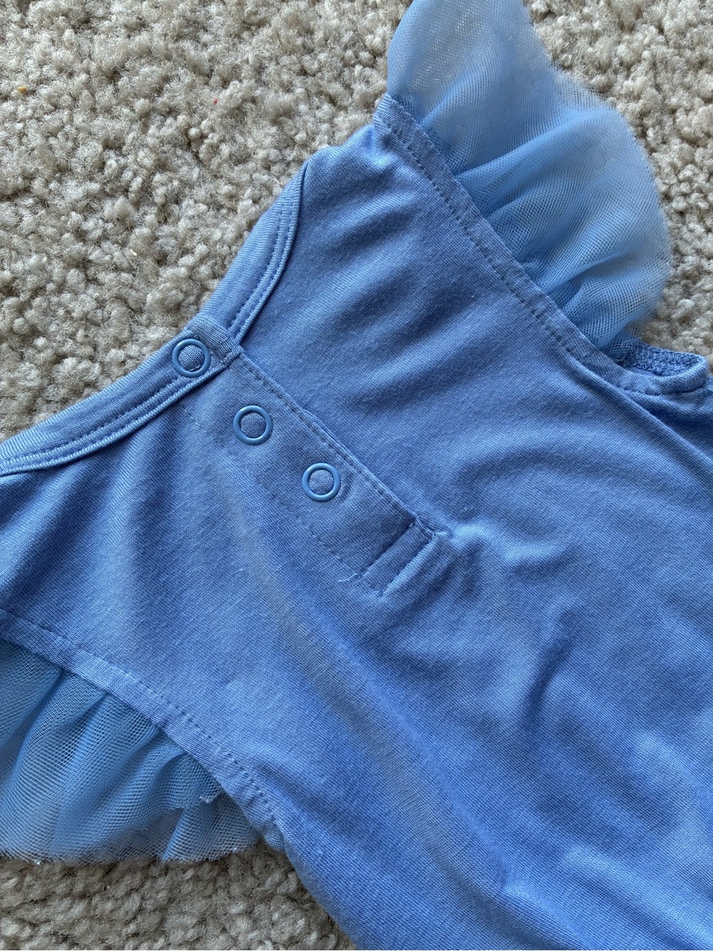 Posh Peanut Light Blue Tulle Ruffle One-Piece - Picture 8 of 9
